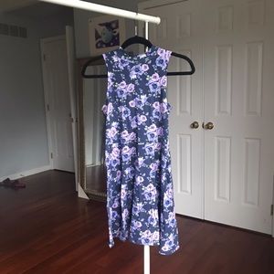Forever 21 Floral High Neck Skater Dress